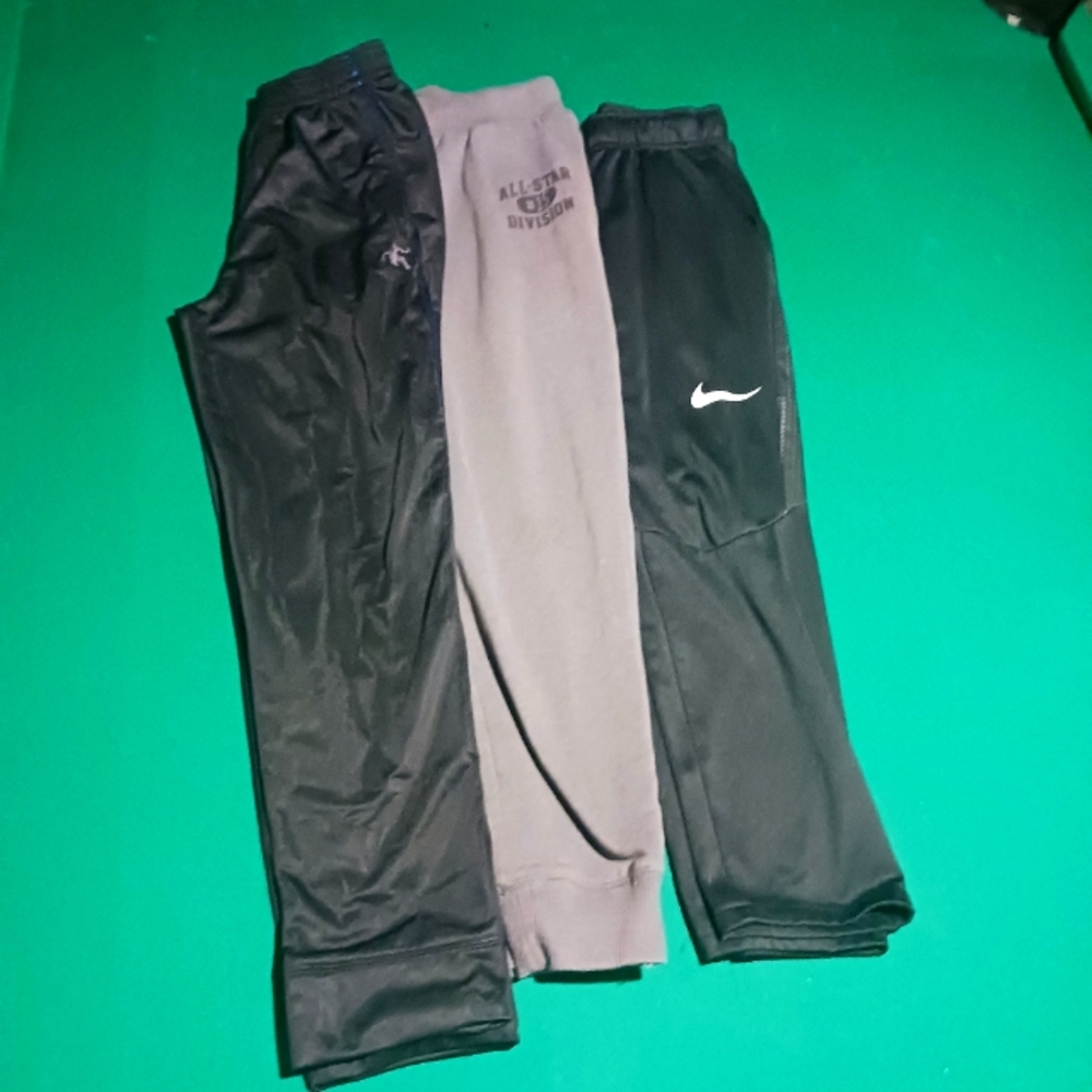 (3) Boys Jogger Lot Sz 10-12 (Med.) NIKE, AND1, Black, Grey